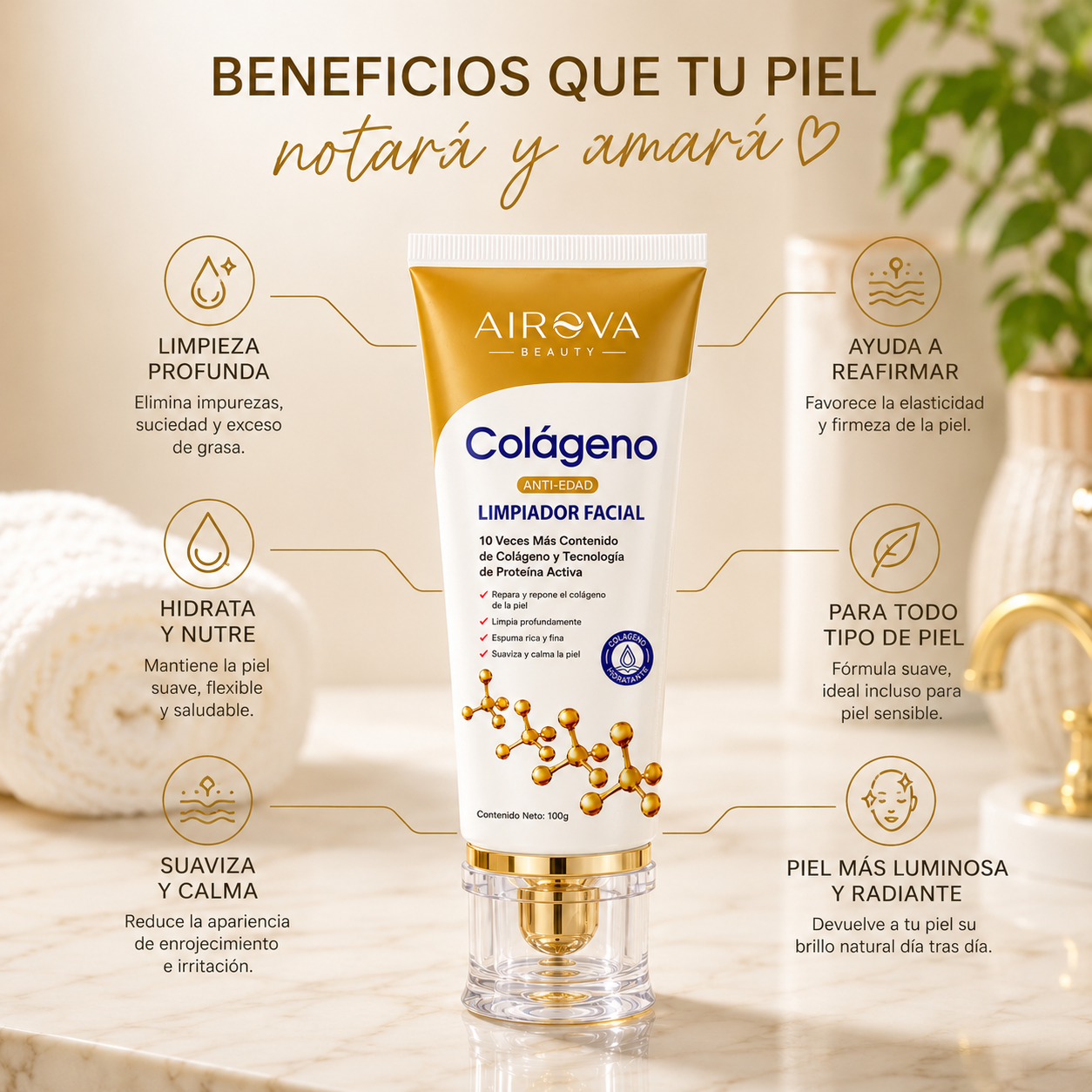 Limpiador Facial Airova Colágeno 10X™
